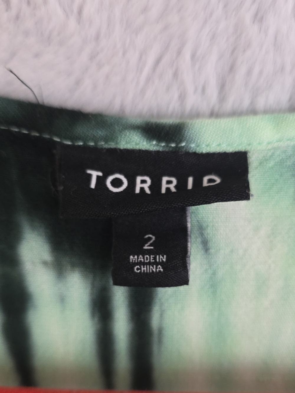 Torrid Size 2 Mint Green Tie Dye Button Front Babydoll Tank Top - Picture 3 of 6
